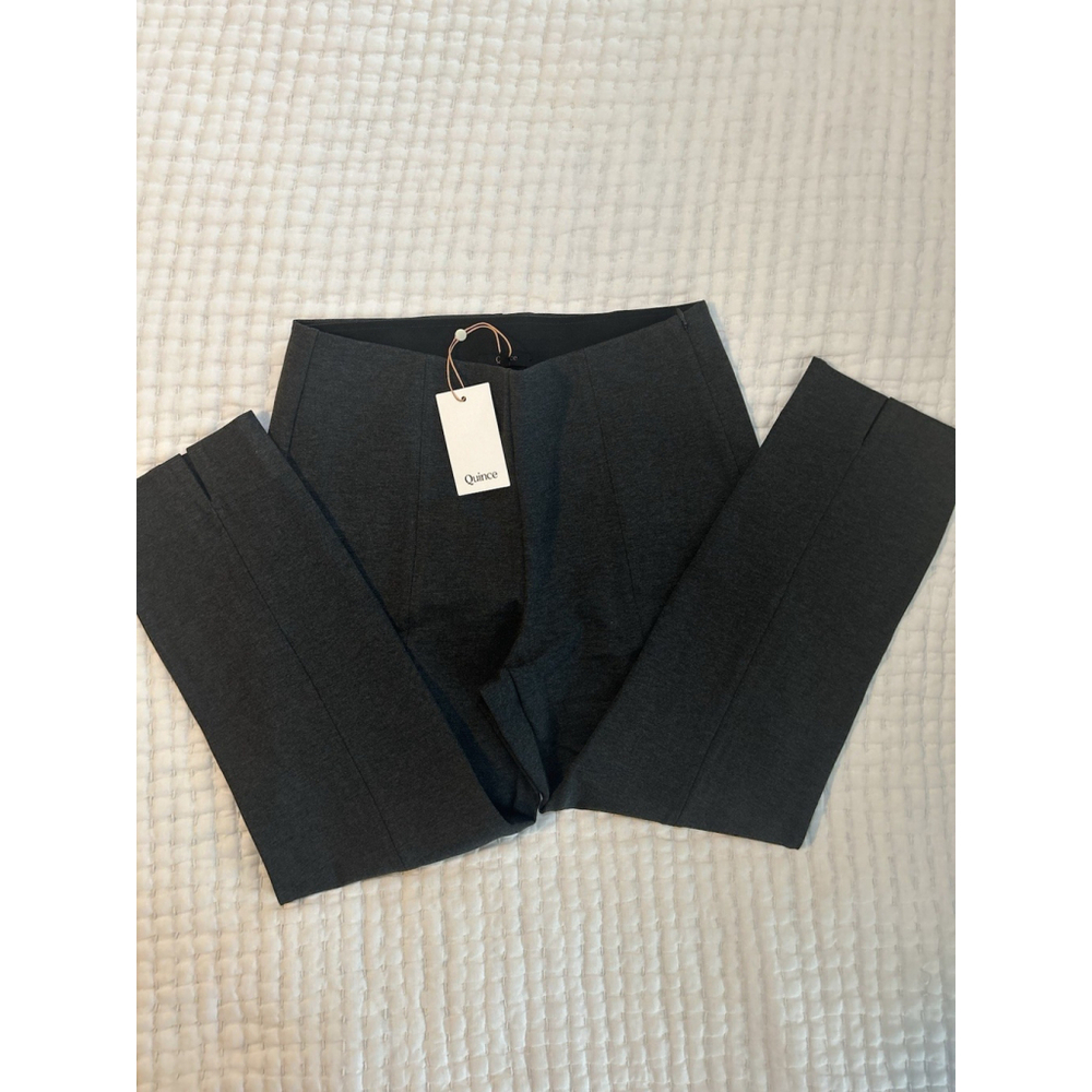 NWT Quince Ultra Stretch Pointe Ankle Pant L 25” (Measures 24” Inseam) Charcoal